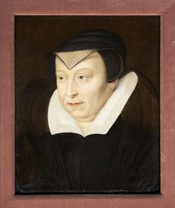 Portrett av Catherine de Medici av French School
