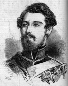 Portrett av Charles (Carl) XV (1826-1872), konge av Sverige og Norge. Gravering i "" le Monde Illustrous"" nr. 119 av 23. juli 1859. av French School