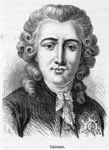 Portrett av Charles Alexandre de Calonne (1734-1802) - i quot;History of Francequot; av Henri Martin av French School