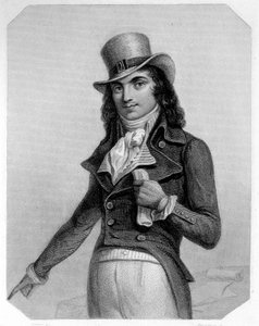 Portrett av Charles Jean Marie Barbaroux (1767-1794), fransk politiker. I "The history of the Girondins"" av Lamartine av French School