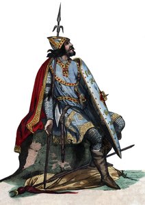 Portrett av Charles Martel (688-741), frankisk militær og politisk leder. av French School
