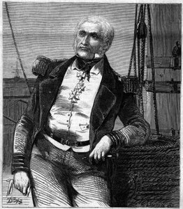 Portrait of Charles Napier (1786-1860), Scottish admiral and politician. Engraving in “” Le Monde Illustré”” n°188 of 17 November 1860. av French School