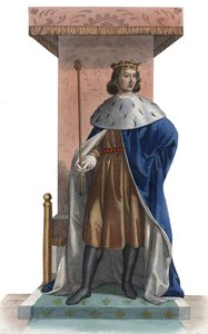 Portrett av Charles V av Frankrike, kalt den vise (1338-1380), konge av Frankrike. av French School