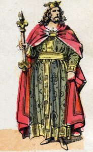 Portrait of Childebert I (v. 497 - 558), King of the Franks. av French School