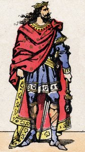 Portrait of Childeric II, King of the Franks from 670 to 673. av French School