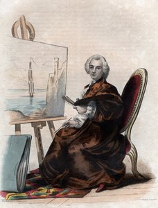 Portrett av Claude Joseph Vernet (1714-1789), fransk maler av French School
