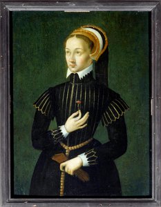 Portrett av Claude de France (1499-1524) Dronning av Frankrike og kone til Francois I Anonymt maleri fra 1500-tallet. Søn 0,28x0,21 m Chantilly, musee Conde av French School