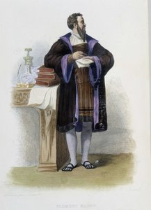 Portrett av Clement des Marets dit Marot, fransk poet (1496-1544) - i "" Le Plutarque francais", red. Mennechet av French School