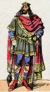 Portrett av Clovis I (v. 466 - 511), kongen av frankerne. av French School
