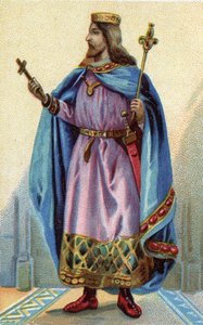Portrait of Clovis, King of the Francs from 481 to 511. av French School