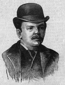 Portrett av Dr. Leander Starr Jameson (1853-1917), britisk statsminister for Kappkolonien i Sør-Afrika (Transvaal). Gravering i «La gazette du dimanche»» av 16. januar av French School