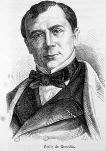 Portrett av Emile de Girardin (1806-1881), fransk publisist og politiker, grunnlegger av moderne presse. av French School