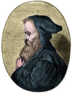 Portrett av Empedocles de.490 f.Kr., gresk filosof. av French School