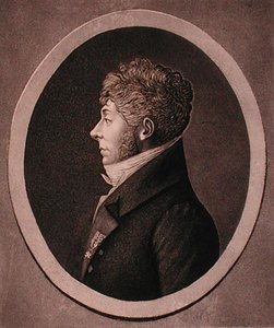 Portrett av Etienne-Nicolas Mehul (1763-1817) gravert av Edme Quenedey (1756-1830) (gravering) av French School