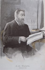 Portrett av Eugene Poubelle (1831-1907), fra La Revue Illustree. 15. juni 1893 (fargegravering) av French School