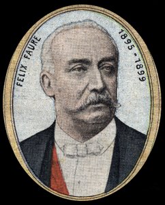 Portrett av Felix Faure (1841-1899), industrimann og politiker, moderat republikaner, han ble president i republikken fra 1895 til 1899. av French School