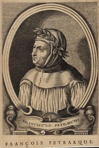 Portrett av Francesco Petrarch av French School