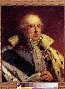 Portrett av Francois - Alexandre - Frederic, Duc de la Rochefoucauld Liancourt, økonom (1747 - 1837) representert i kostyme av Pair de France under restaureringen (hs/t 0,72 X 0,57). Versailles. Slottsmuseet. av French School
