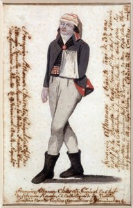 Portrett av Francois Athanase (Francois-Athanase) fra Charette de la Contrie (1763-1796), arm i et skjerf, royalistisk leder av Vendée - Musee Dobree, Nantes av French School