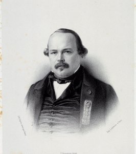 Portrett av Francois Auguste Perrinon (1812-1861), stedfortreder på Martinique Gravering av Chartres fra 1800-tallet, Musee des Beaux Arts av French School