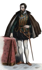 Portrett av Francois I de Lorraine (1519-1563), hertug av Guise, hertug av Aumale, fransk soldat og politiker. av French School