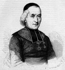 Portrett av Francois Joseph Le Brotier (1799-1885), biskop av Montpellier. Gravering i "" The Illustrated World"" nr. 237 av 26. oktober av French School