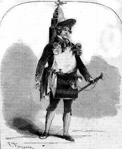 Portrett av Frederick Lemaitre (1800-1876), fransk komiker i "Le Marchand de coco" "av Adolphe d