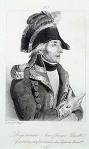 Portrett av general Dugommier (1738-1794) sjef for nasjonalgarden på Martinique i 1790 Gravering av 1800-tallets Chartres musee des Beaux Arts av French School