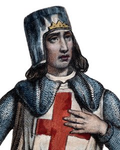 Portrett av Geoffrey av Villehardouin (1150-1228), fransk historiker og ridder. av French School
