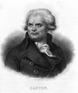 Portrett av George Jacques Danton (1759 - 1794) - i "" Revolution francaise"" av Thiers. 1800-tallet av French School