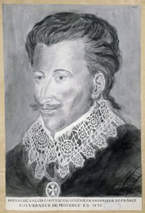 Portrett av Henri de Valois, grev av Angouleme, Frankrikes storprior, guvernør i Provence i 1579 av French School