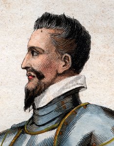 Portrett av Henry I, hertugen av Guise (1550-1588) kalt den arrede. av French School