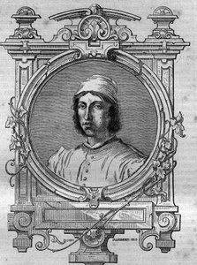 Portrett av Herimar, abbed av Saint Denis av Reims (død 1070). Gravering i "Historien om paver-konger-dronninger-og-keisere gjennom århundrene"" av Maurice Lachatre av French School