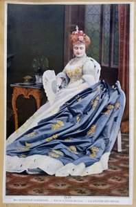 Portrett av Hortense Schneider (1833-1920) i rollen som storhertuginnen i La Grande Duchesse de Gerolstein av Jacques Offenbach (1819-90) ca. 1867