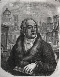 Portrett av Jacques-Antoine Dulaure (Jacques Antoine) (1755-1835) fransk arkeolog og historiker - Gravering i "Paris fysiske, sivile og moralske historie: fra de første historiske tider til i dag" av Jacques Antoine Dulaure. 1853 av French School