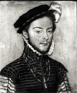 Portrett av Jacques de Savoie (1531-85) hertug av Nemours, ca. 1565 av French School