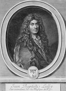Portrett av Jean-Baptiste Lully (1632-87) av French School