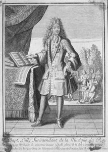 Portrett av Jean-Baptiste Lully (1632-87) av French School