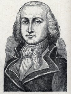 Portrait of Jean Baptiste Cyrus Adelaide de Timbrune de Thiembronne dit Valencia, Count of Valencia and General of the French Revolution (1757-1822). Engraving from 1889. Private collection. av French School