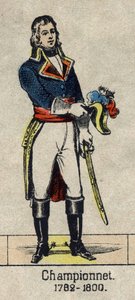 Portrett av Jean Etienne Championet, general francais (1762-1800). Bilde av Epinal fra slutten av 1800-tallet. av French School