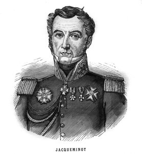 Portrait of Jean Francois Jacqueminot, Viscount of Ham (1787-1865), French general and politician. Engraving in “Les Illustrations De L