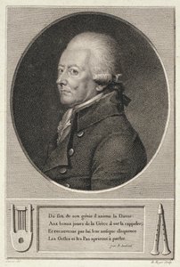 Portrett av Jean Georges Noverre (1727-1810) gravert av B. Roger av French School