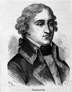 Portrett av Jean Jacques Régis de Cambacérès, hertug av Parma, fransk jurist og politiker (1753-1824) - gravering - i "" L