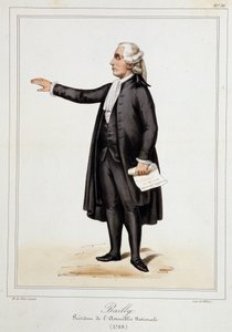 Portrett av Jean Sylvain Bailly (1736 - 1793) - i "" Samling av kostymer, våpen og møbler for historien til den franske revolusjonen og imperiet" av Horace de Viel-Castel (Viel Castel) av French School