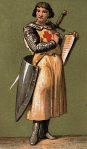 Portrait of Jean de Joinville (1225 - 1317) French columnist Friend and confidant of King Louis IX, whom he accompanied to the VII Crusade. Chromolithography of the 19th century. av French School