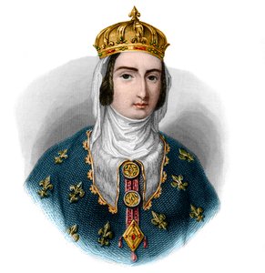 Portrett av Jeanne I av Navarra (1273-1305) dronning av Navarra og dronningkonsort av Frankrike. av French School