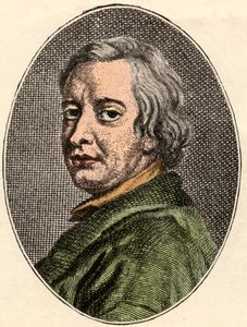 Portrett av John Dryden, engelsk poet, (1631-1700). av French School