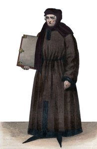 Portrett av John Froissart (1337-1404), franske kronikere fra middelalderens Frankrike. av French School