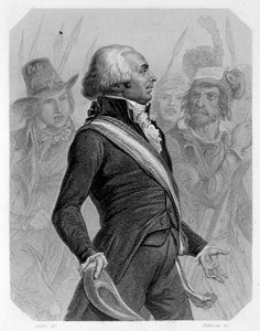 Portrett av Jérome Pétion de Villeneuve (1756-1794), fransk politiker. I "The history of the Girondins"" av Lamartine av French School