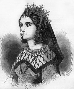 Portrait of Judith of France (843-870), Queen of Wessex then Countess of Flanders. Engraving in “Histoire de la prostitution et de la debauche dans les peuples du globe depuis l
